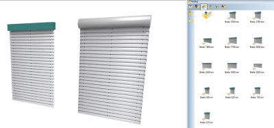 Katalog mit Jalousien, alle modelliert mit 3D Konstruktionen
